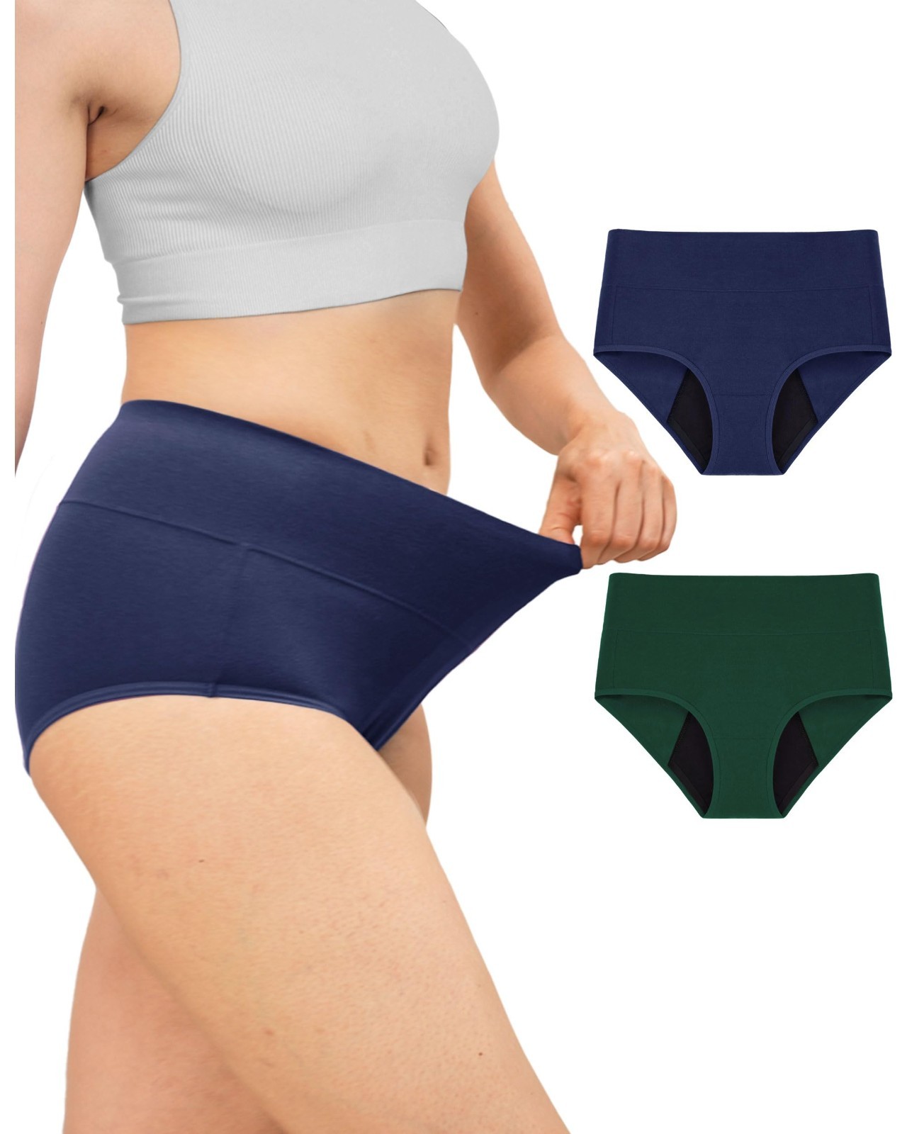 Neione Women Incontinence Underwear Cotton Leakproof Panties Heavy Flow Size XL