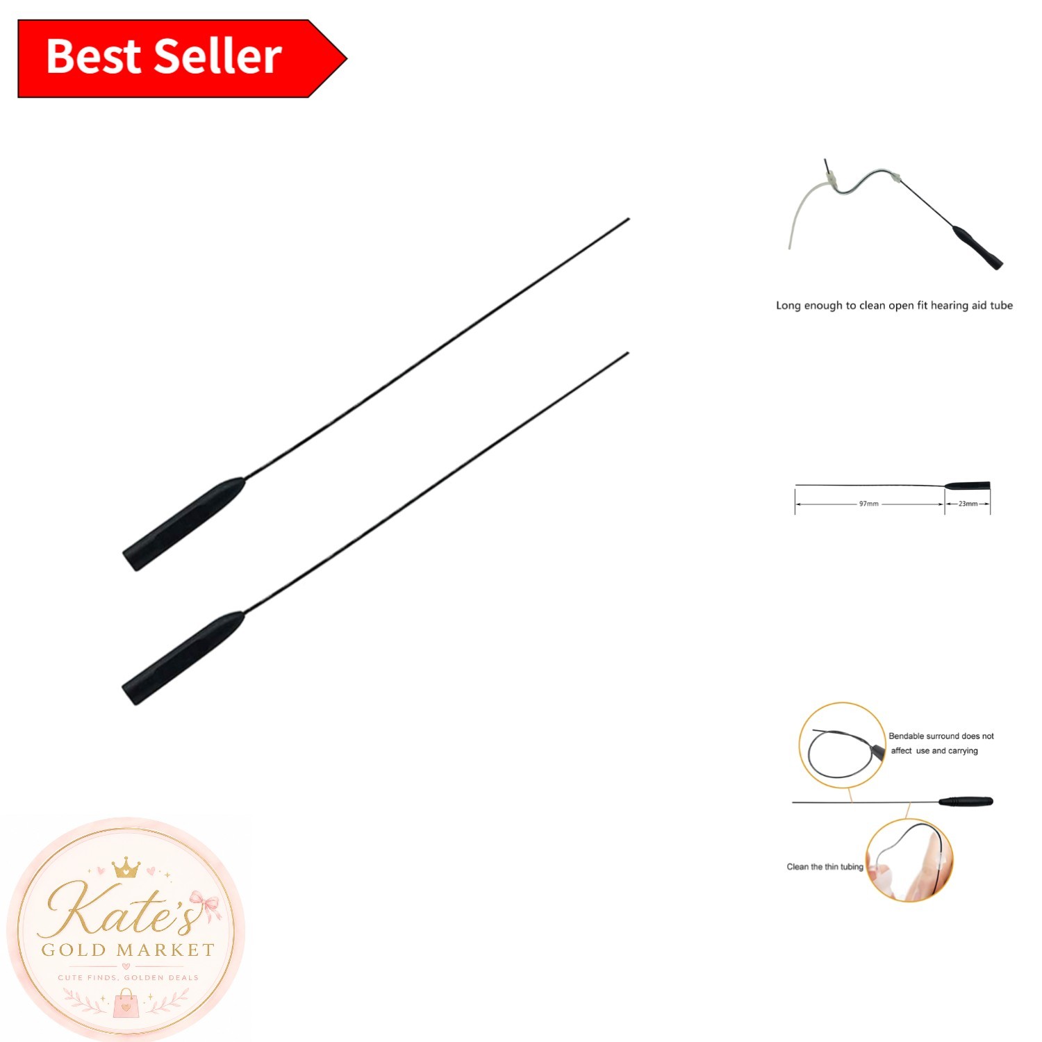 Delicate Care Hearing Aid Tube Cleaner – 2 Pack for Optimal Performance