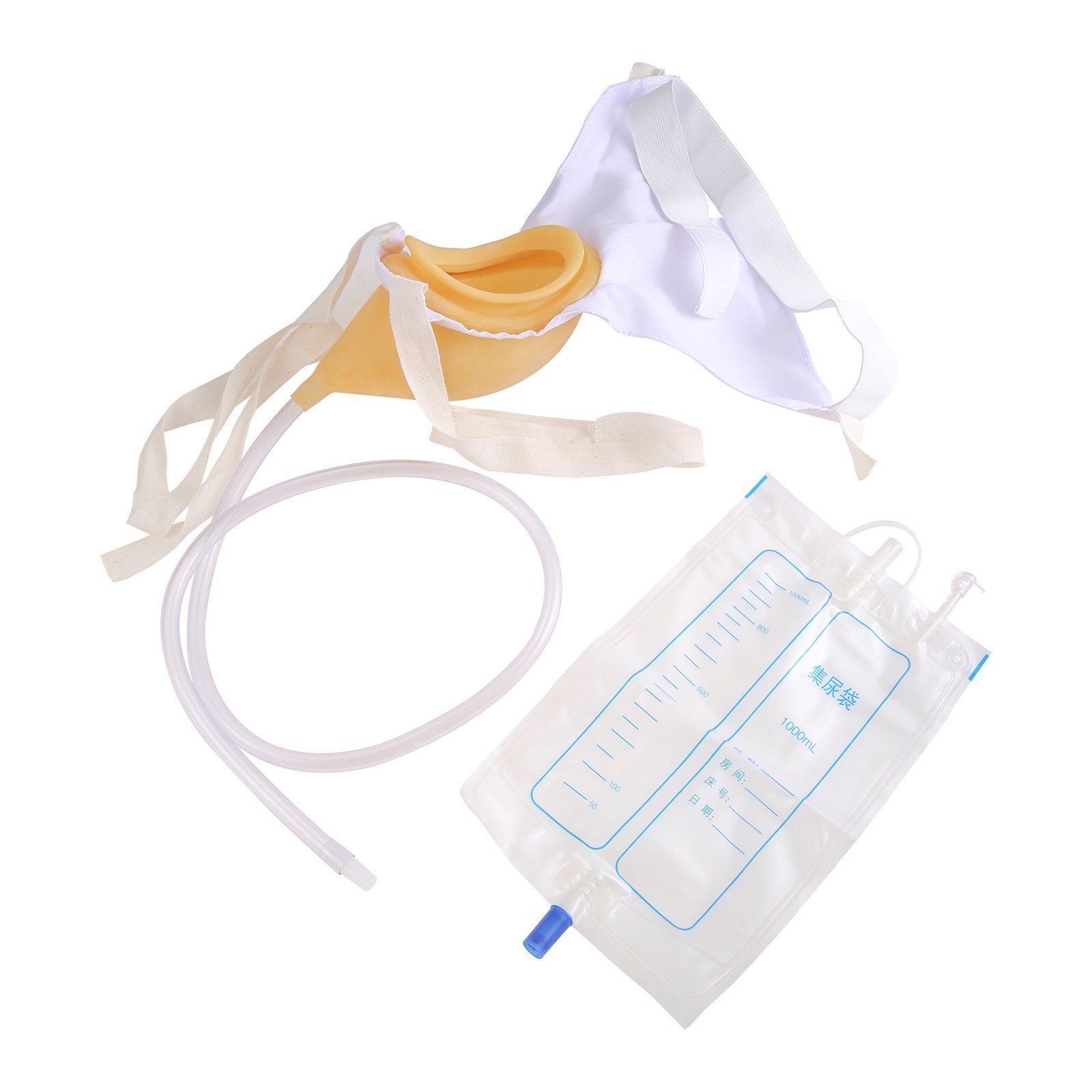 Female 1000ml Portable Wearable Urinal Urine Bag Collector Toilet Travel Pee Bag