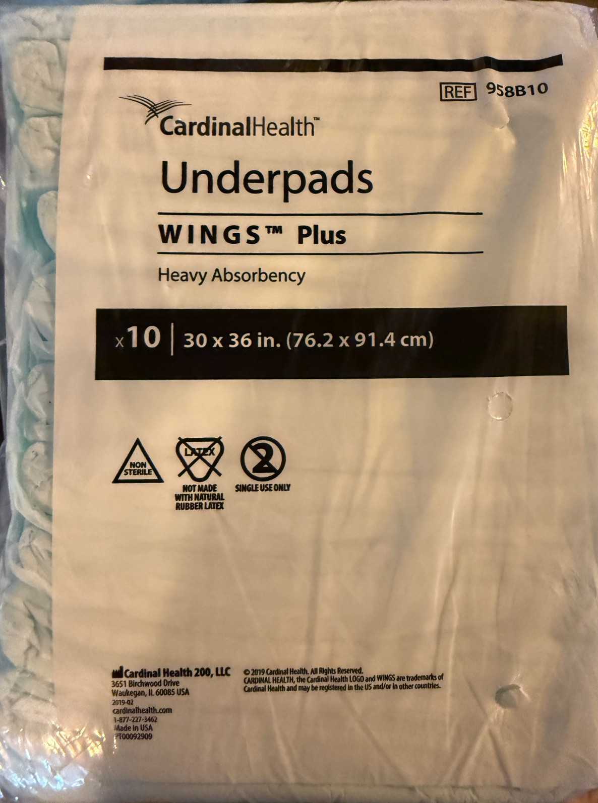 50 30”x36” Heavy Absorbency Underpads Adult Urinary Incontinence Bed pee Pads