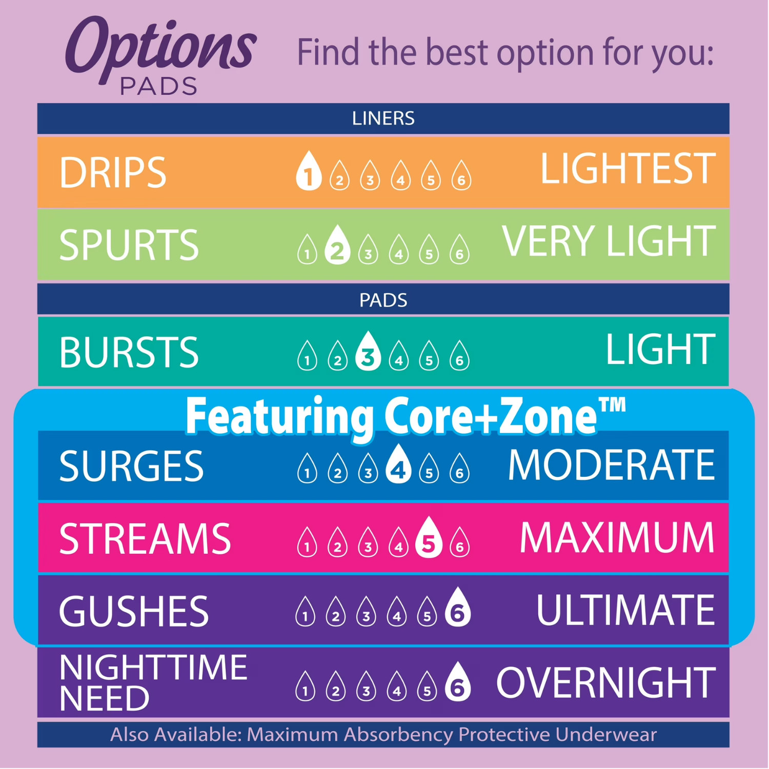 (2 Pack) Equate Options Incontinence Pads Women 102 Ct Ultimate Absorbency Long