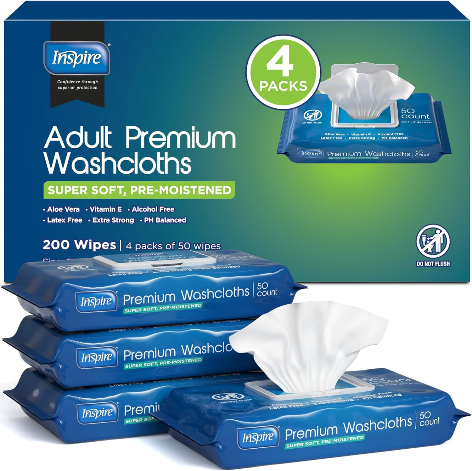 Adult Wet Wipes, Wash Cloths | Adult Wipes for Incontinence & Cleansing for Elde