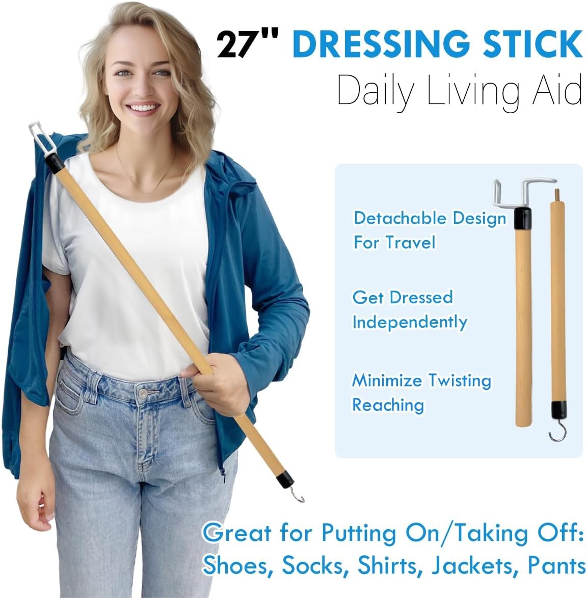7PCS Hip Replacement Recovery Kit for Seniors with Grabber, Sock Aid & More