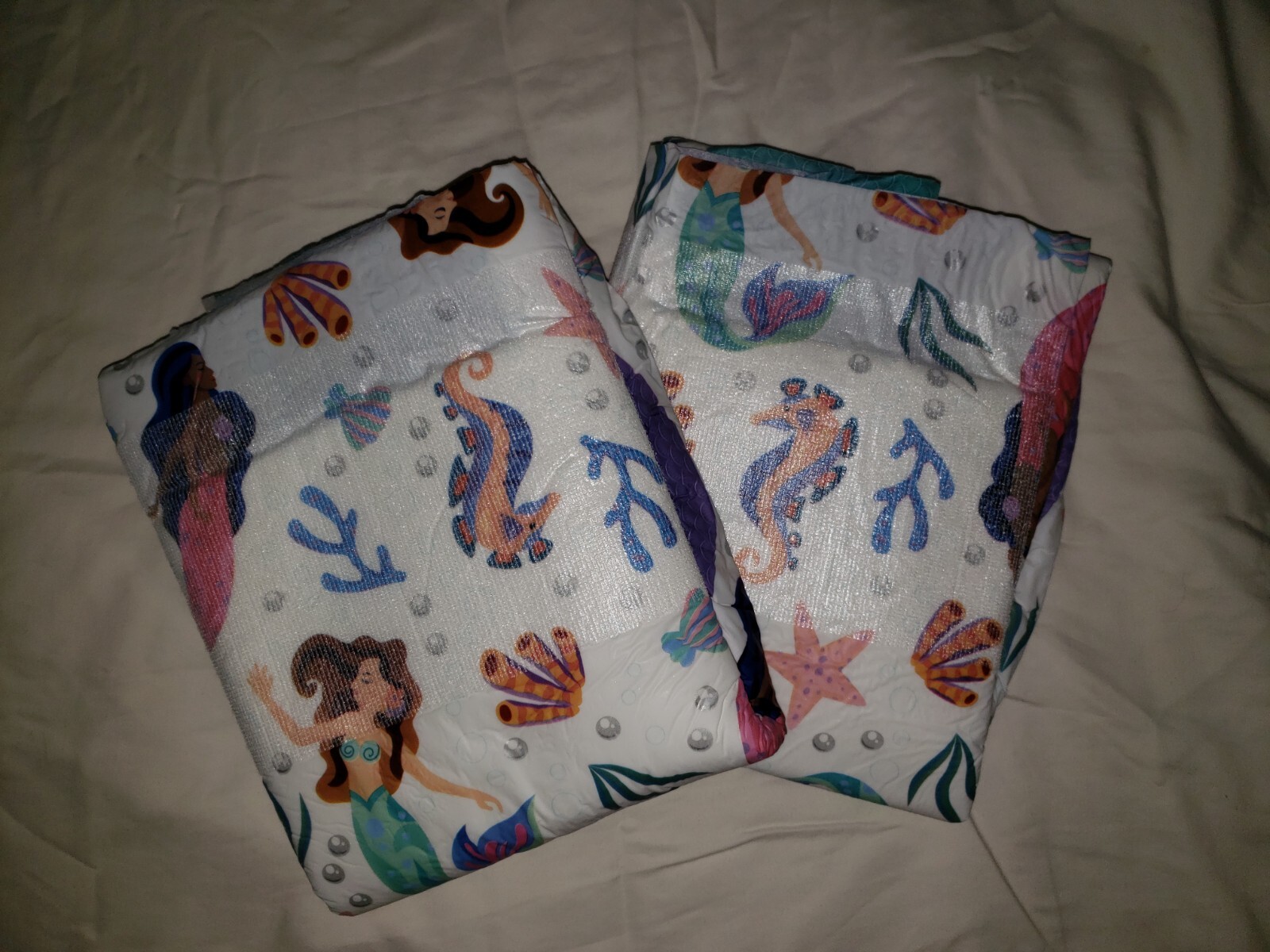(2) Samples of Rearz Mermaid Tales Adult Diapers 11000ML Size Medium 30″-40″