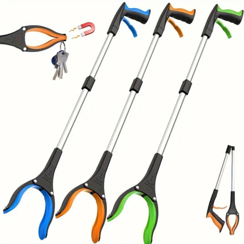 Heavy Duty Grabber Tool Industrial Pick Up Stick Trash Reacher Grip Hand Reach