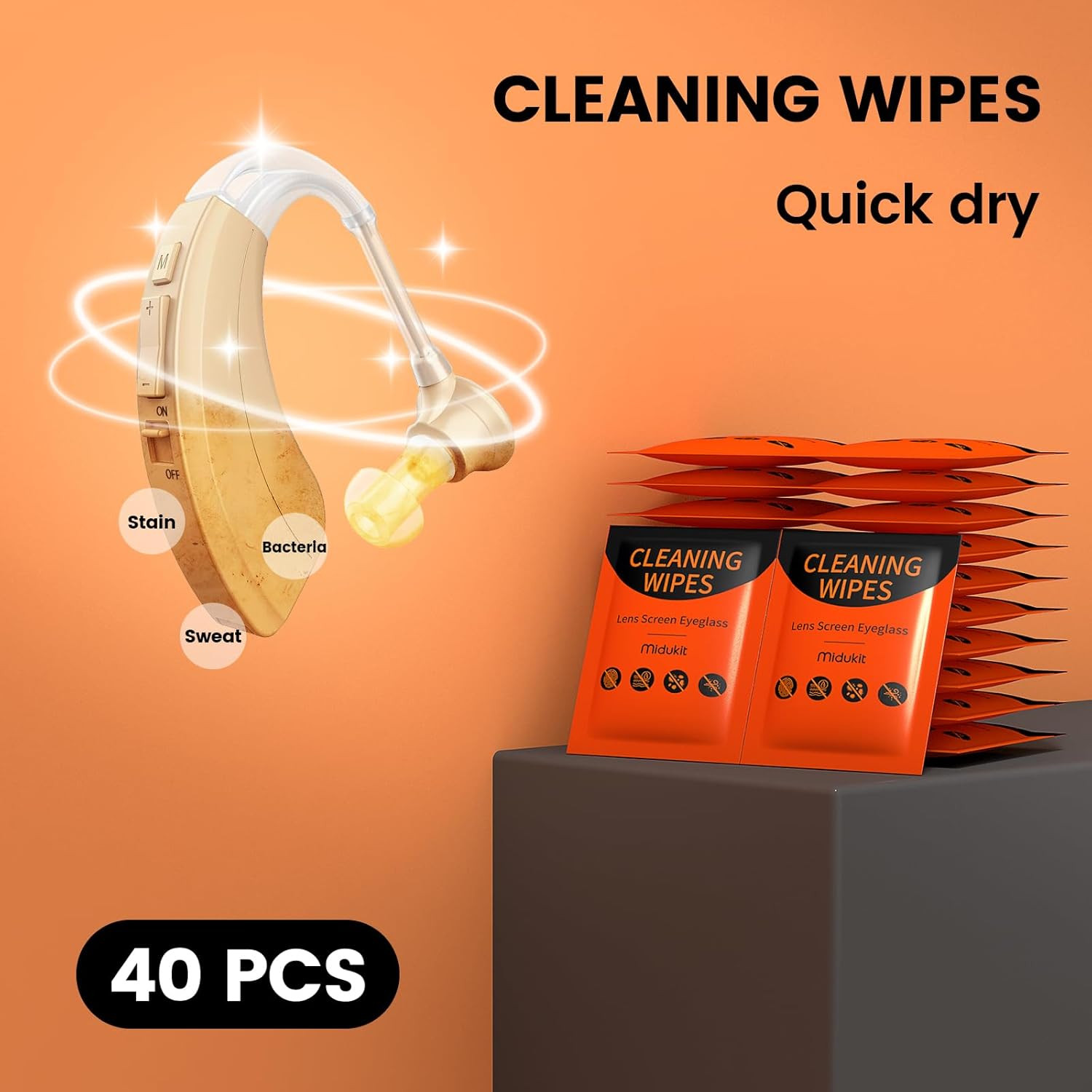 Hearing Aid Cleaning Kit with Cleaning Wipes – Hearing Aid Cleaning Tools Includ