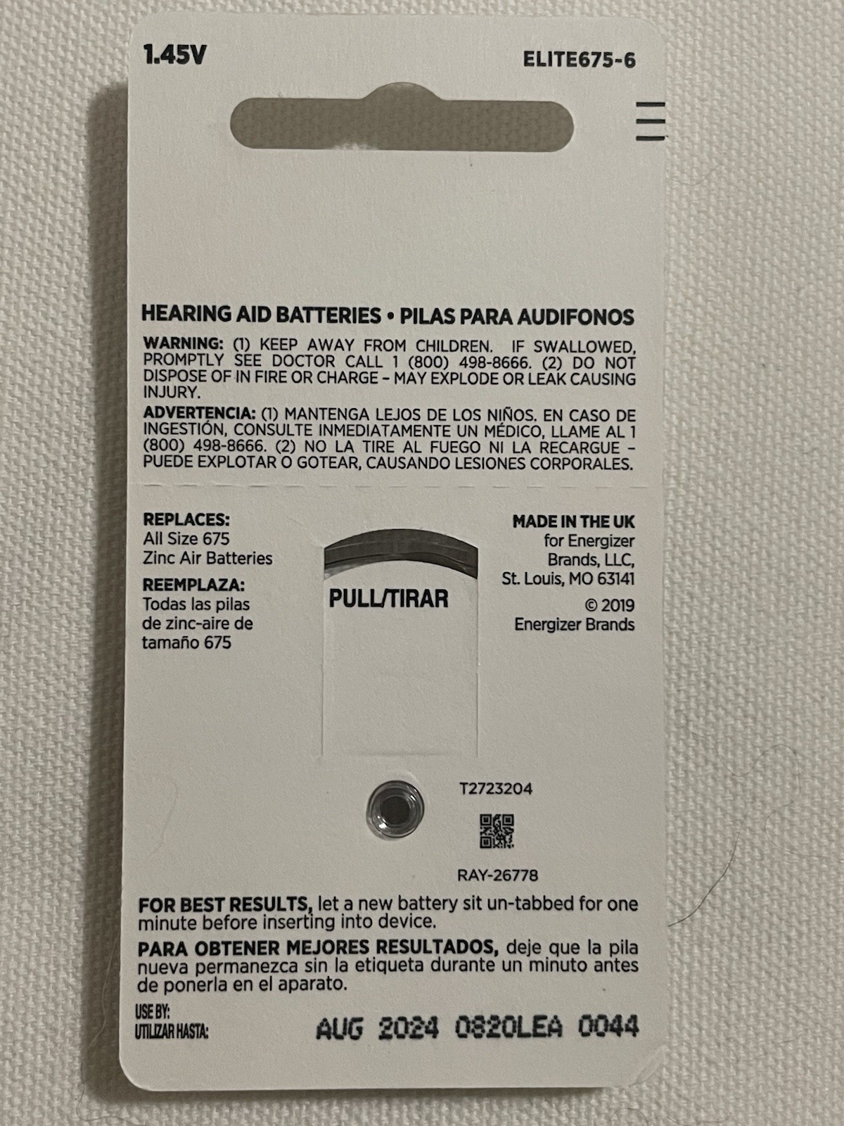 Lot of 8 Xcell 675 Hearing Aid Batteries – 48 Total – Blue Tab – NEW SEALED