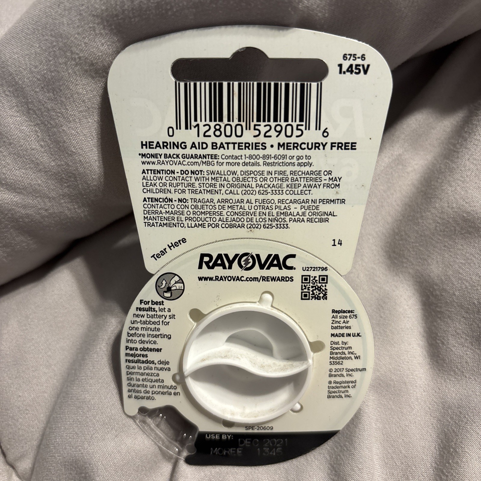 Rayovac Batteries Size 675