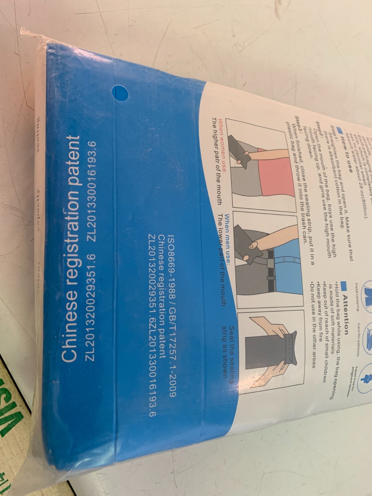 6 Pack Disposable Urine Bags, 800ML Pee Bags for Travel for Men Women, Disposab