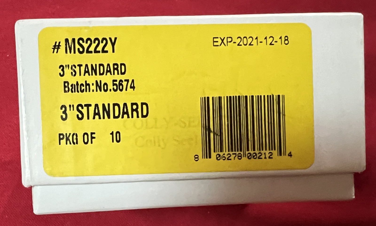 Lot of 3 Torbot 222-Y – Colly Seal Disc, 3 inch Std Yellow – 10 count – EXPIRED