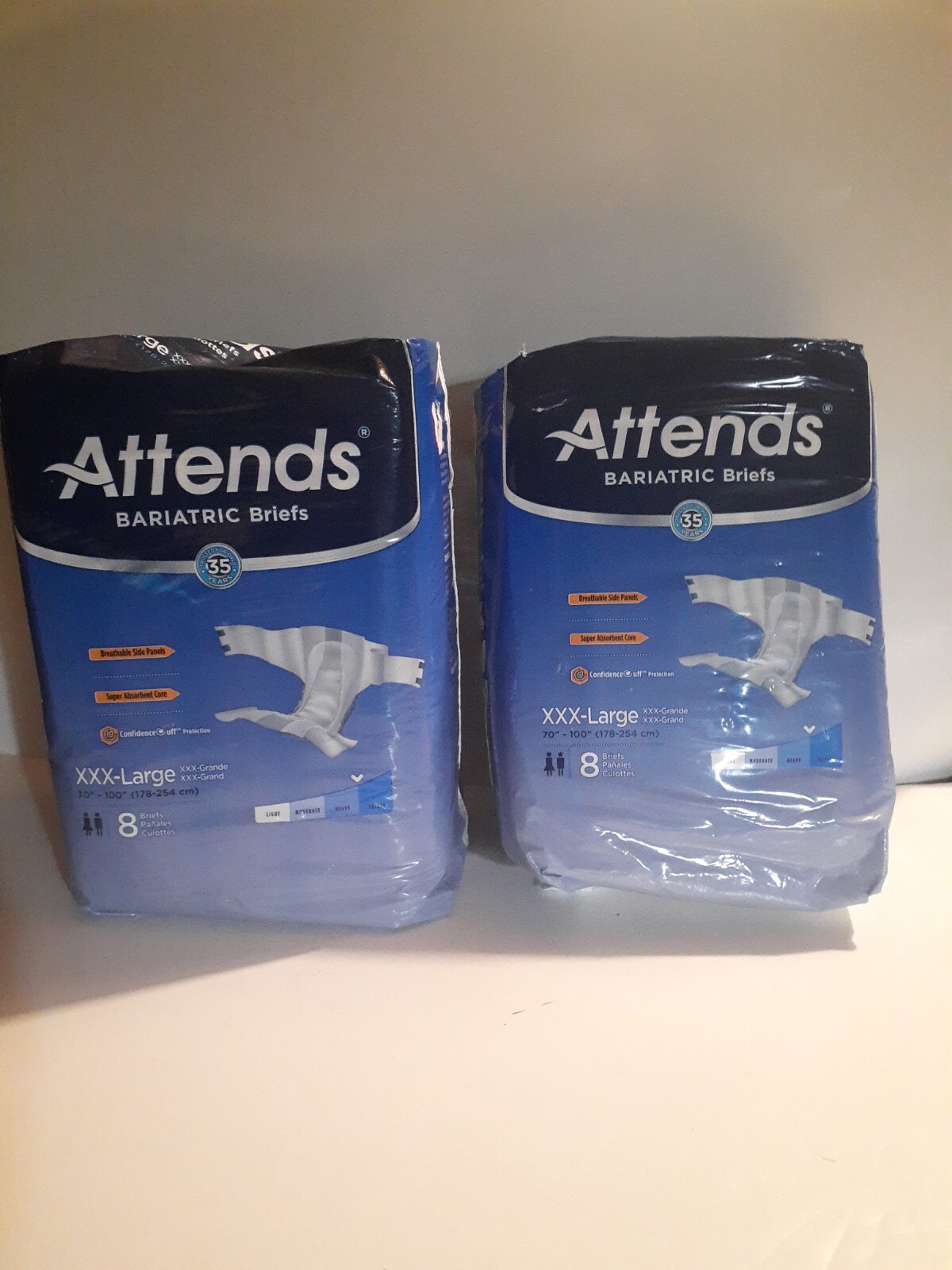 Attends Bariatric Briefs XXX-Large 70″-100″ Two 8 Pcks New DD60 Super Absorbent