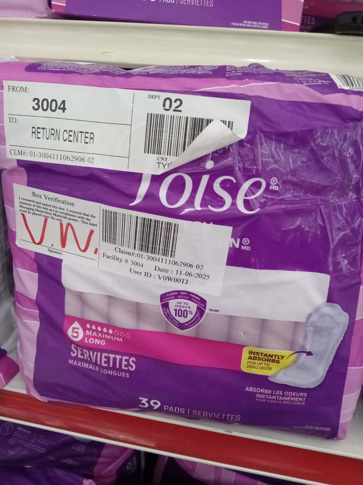 Poise 14in Maximum Absorbency Incontinence Pads – 39 Pieces