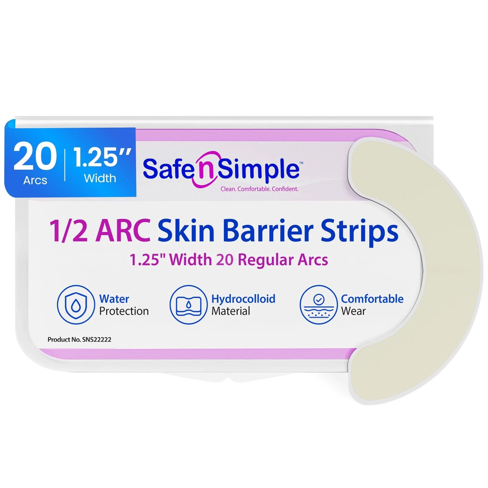 SNS22222 Safe n Simple Skin Barrier Arc – 1/2 Individually Wrapped Packets 2027