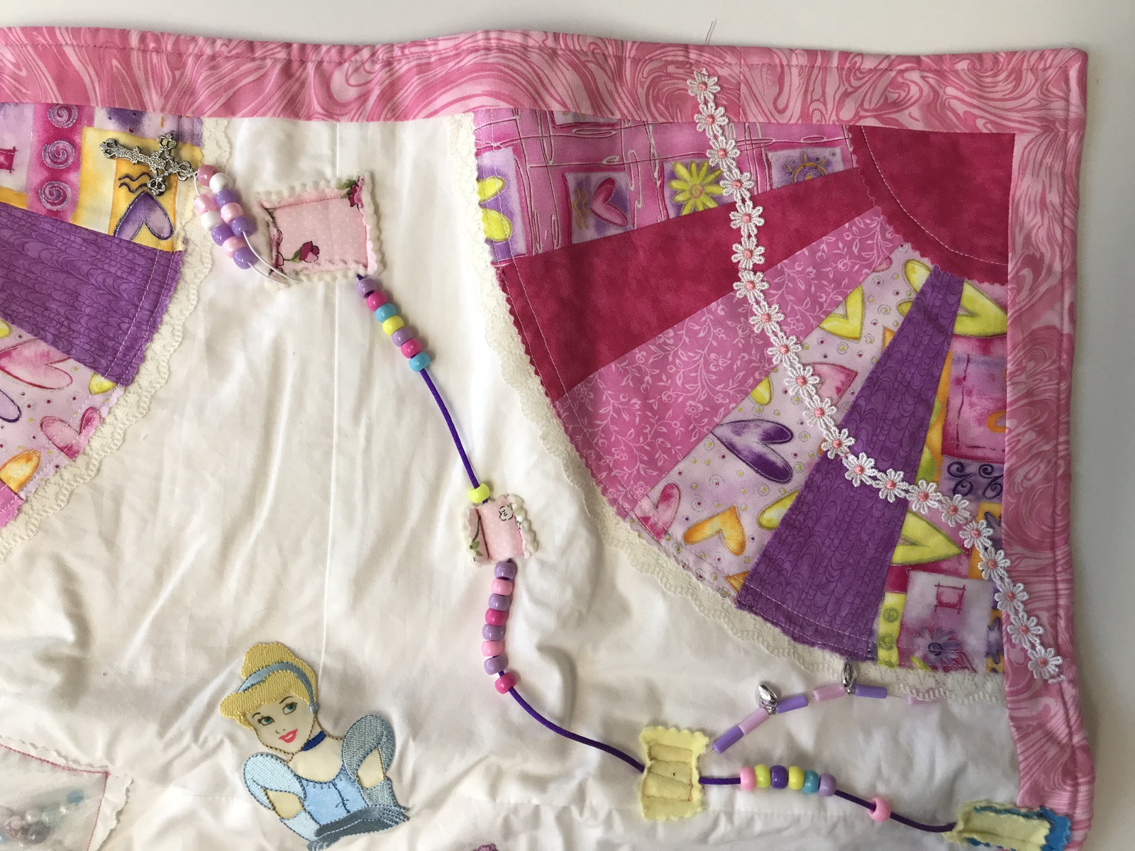 Fidget Quilt Blanket, Handmde For Elderly Alzheimer’s Adult Dementia. Sensory.