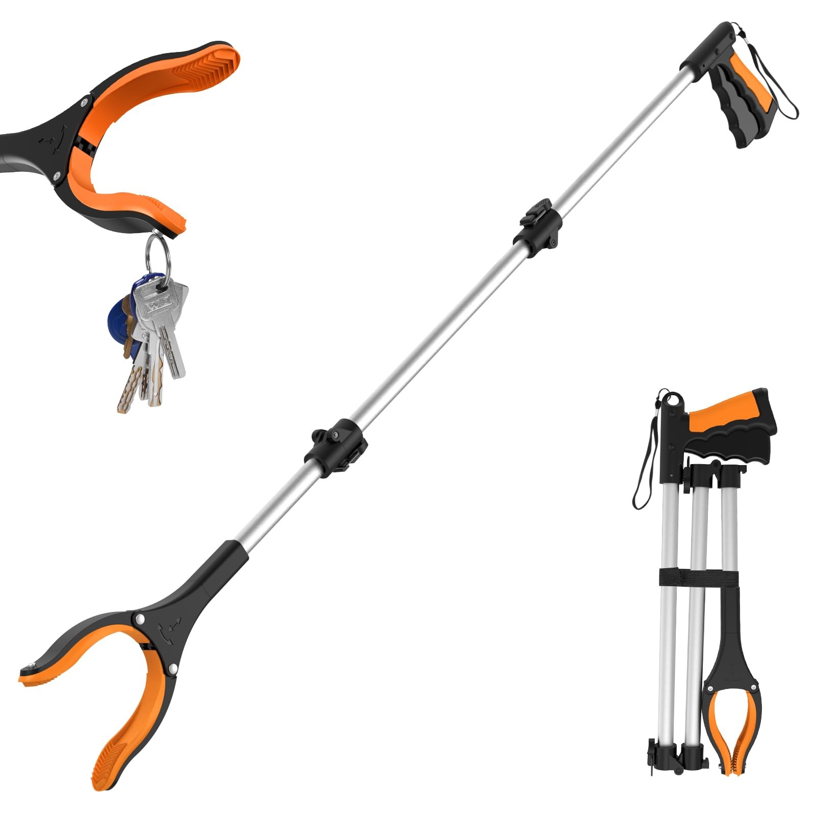 43″ Extra Long Grabber Tool, Foldable Grabbers for Elderly Grab It Reaching Tool
