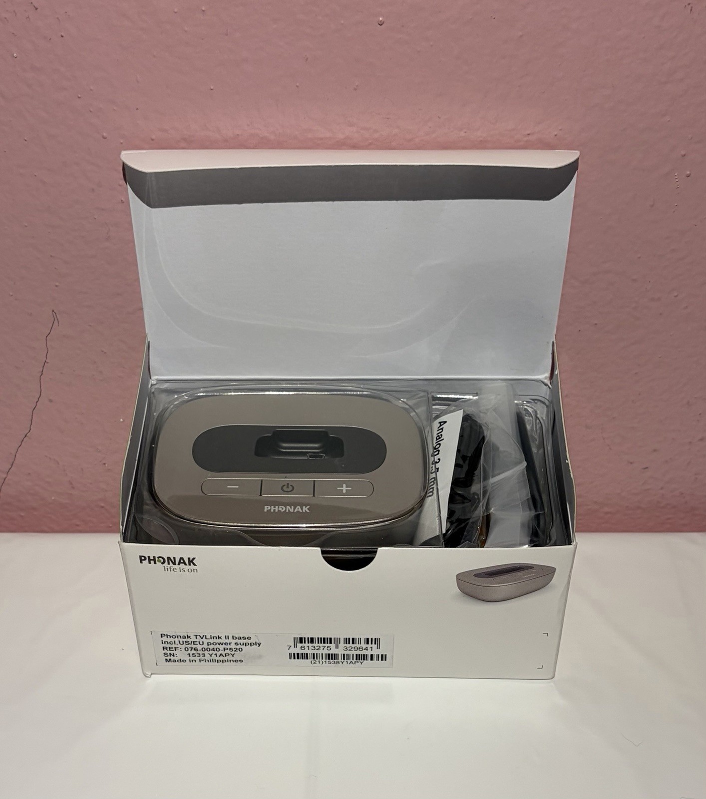 Phonak TV Link II Base Station with Accessories