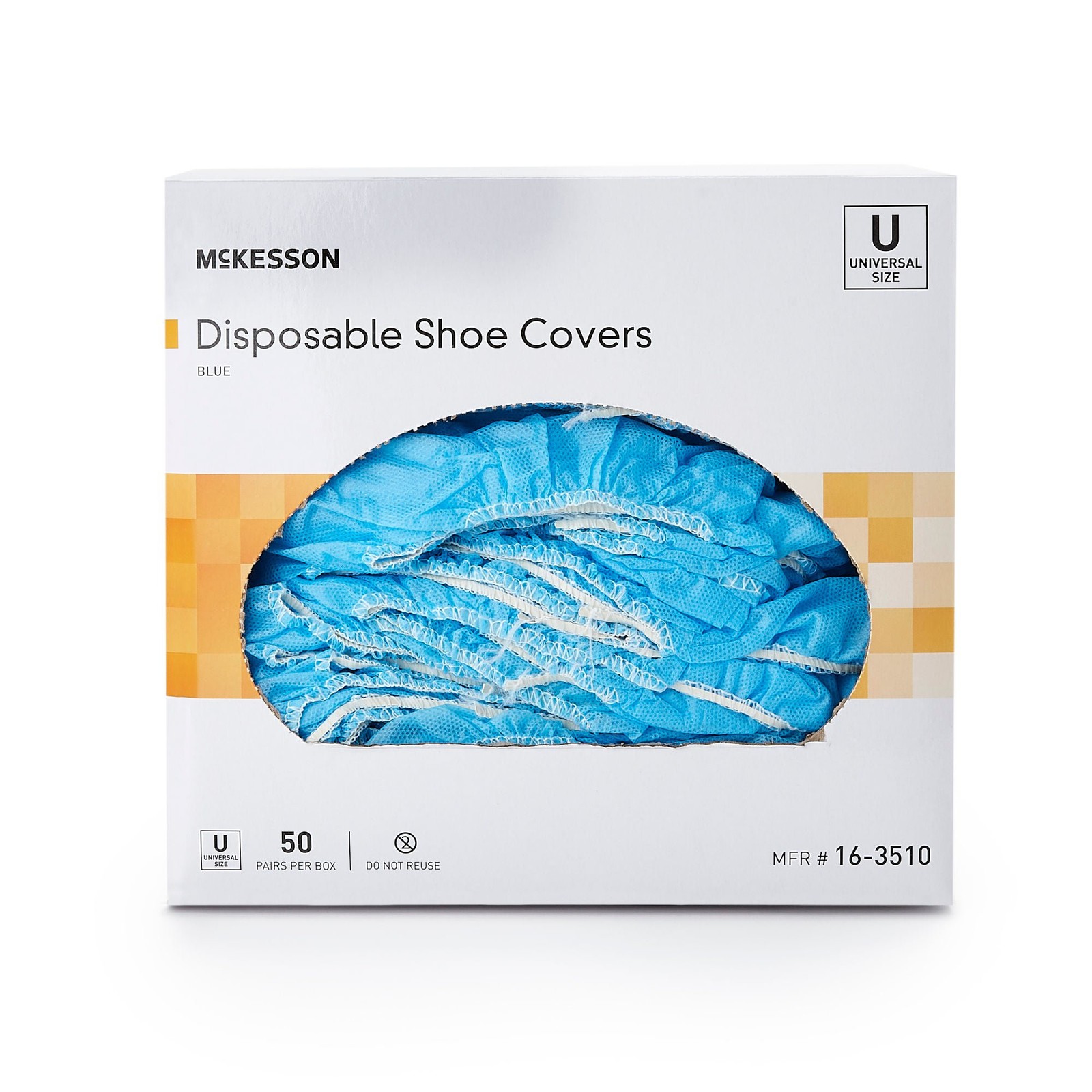 McKesson Blue Shoe Cover One Size Nonskid Sole 16-3510 300 Ct