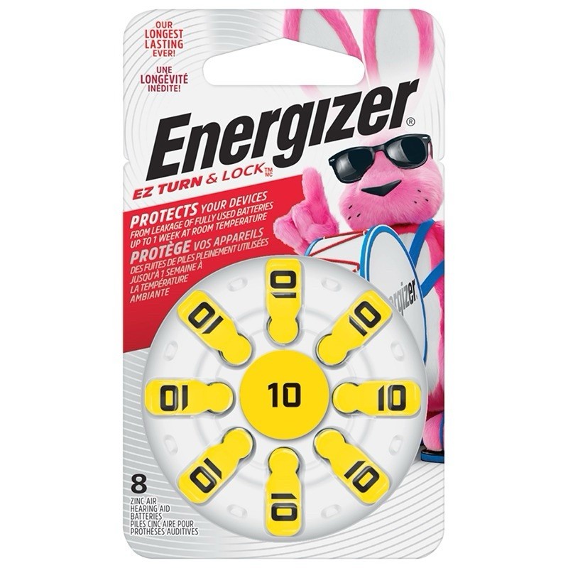 Energizer Hearing Aid Batteries -Size 10 Zinc-Air – New 8Pack. (x4pack -32total)