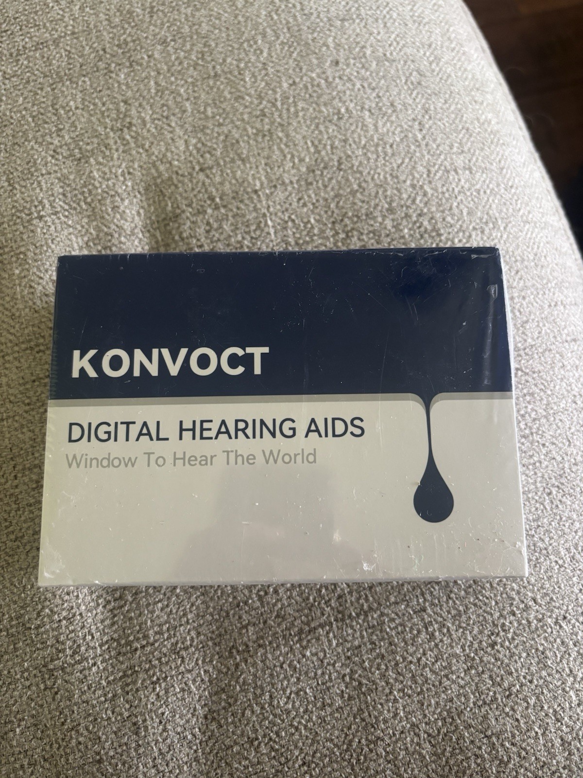 Konvoct OTC Digital Hearing Aids 24 Hr Rechargeable Portable Charging Case NIP