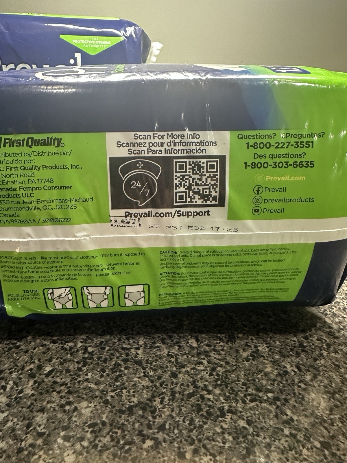 Prevail Bariatric Brief A 62”-73 Adult Diaper ultimate absorbency Incontinence