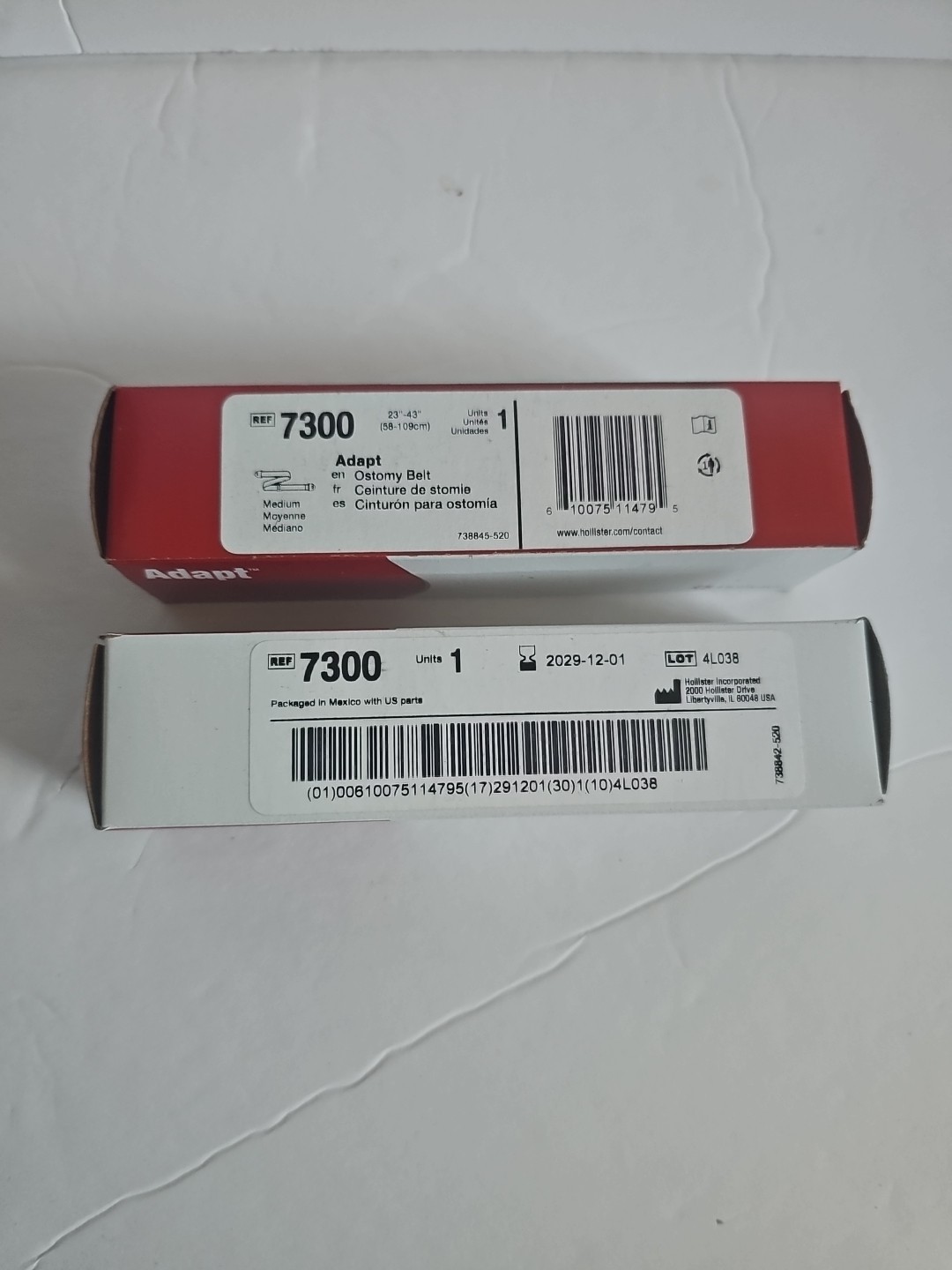Set of 2! NEW Hollister 7300 Adapt Ostomy Belt Size Medium 23-43”