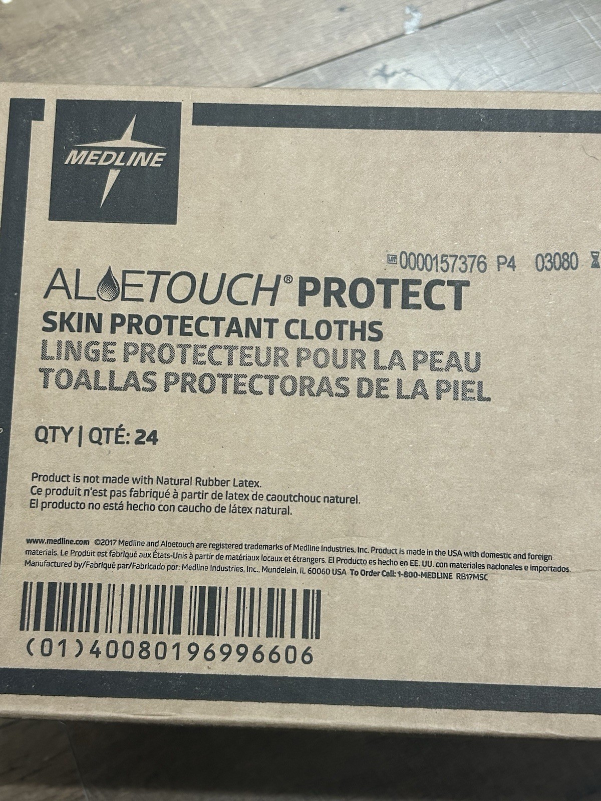 Medline Aloetouch PROTECT Dimethicone Skin Wipes, 24 Count(Pack of 24)-MSC095281