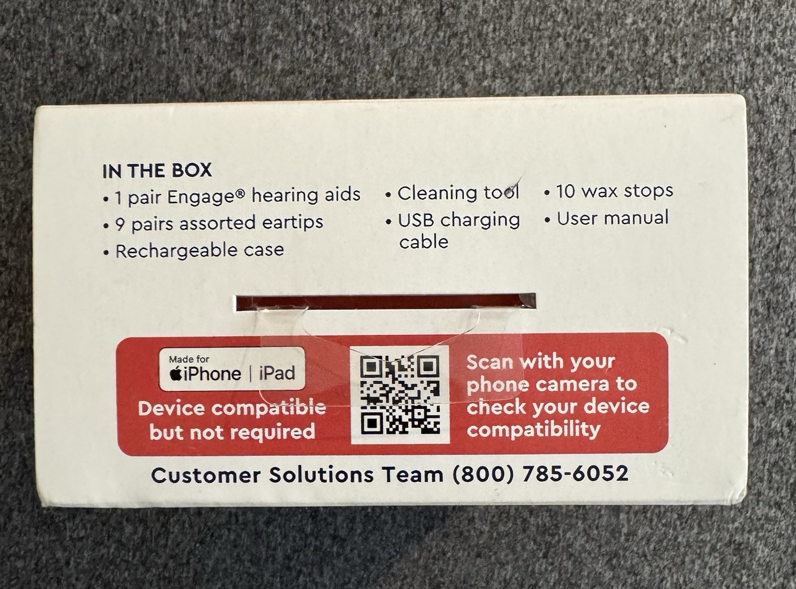 Lucid Hearing BT Engage Premium OTC Hearing Aids For IPHONE / IPAD GRAY New!!