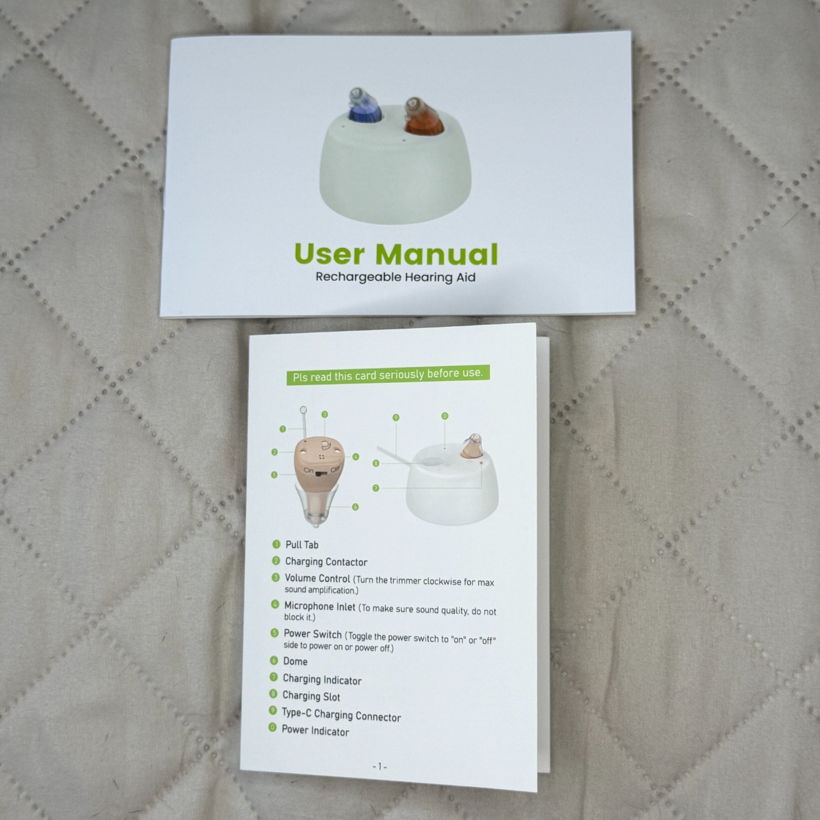 CHOSGO Rechargeable Hearing Aids, OTC Hearing Device – Black