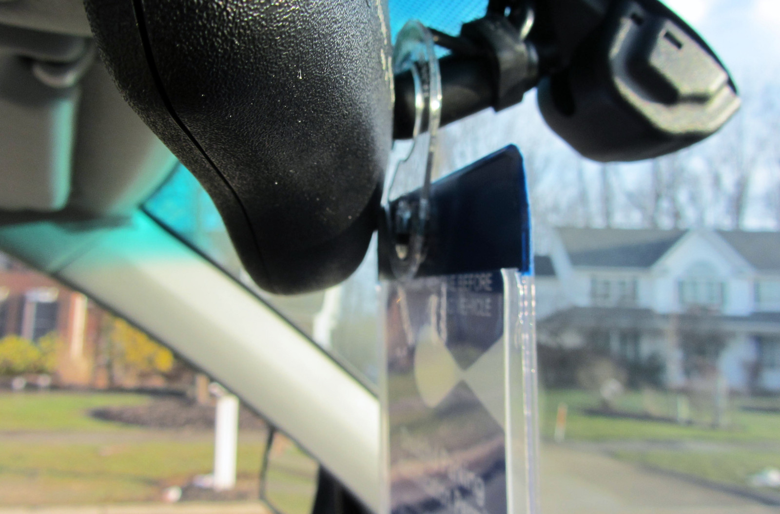 California Handicap Placard Holder & Protector. Sturdy Hook- ON & OFF in a Snap.