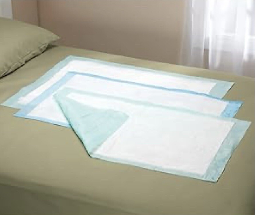 100 PCS. Courage Care Large Moderate Absorbent Disposable Underpads 23×36 NEW !!