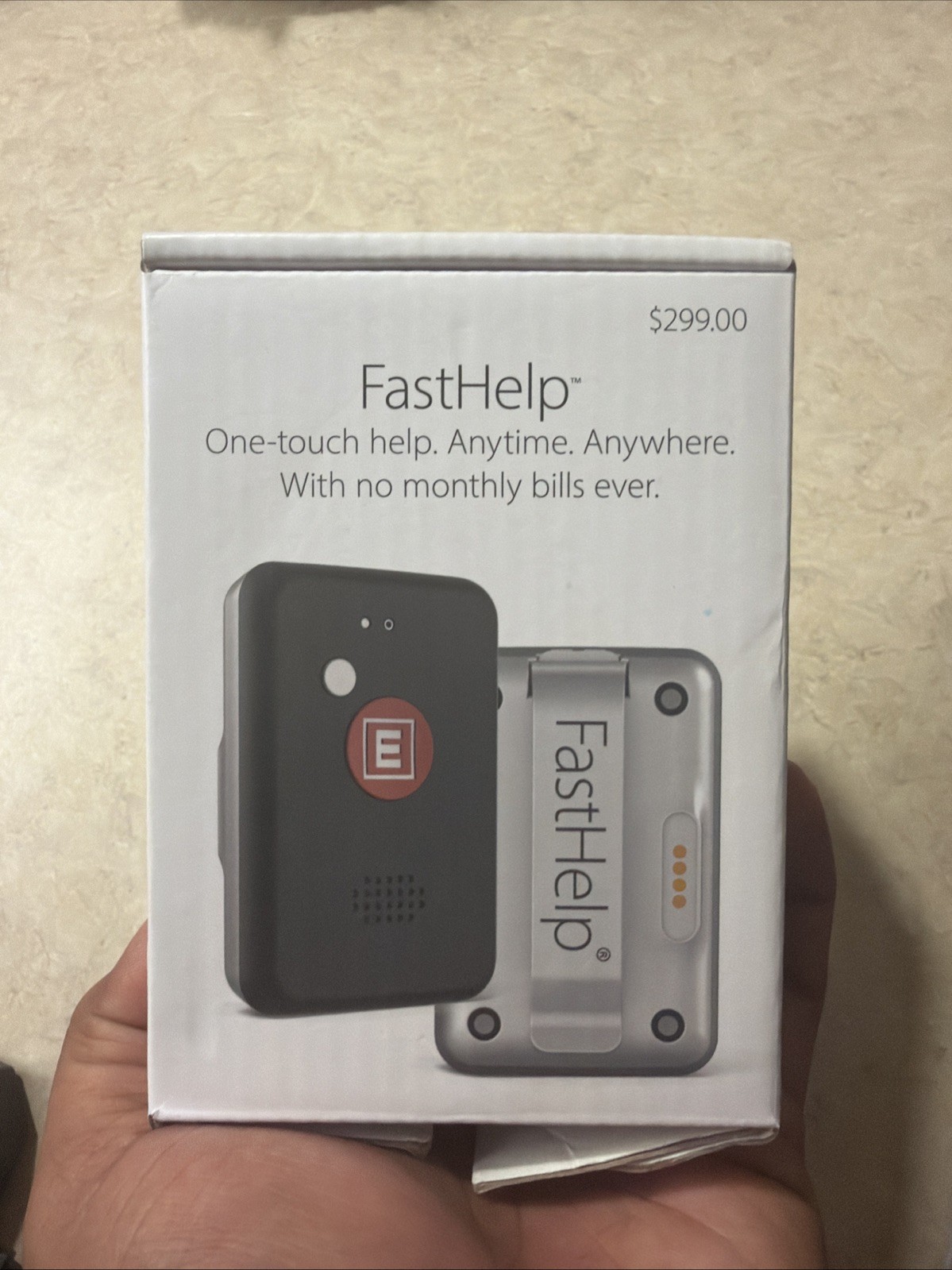 2 FastHelp™ Safety & Medical Alert Device 4G NO Monthly Fees No Phone Needed