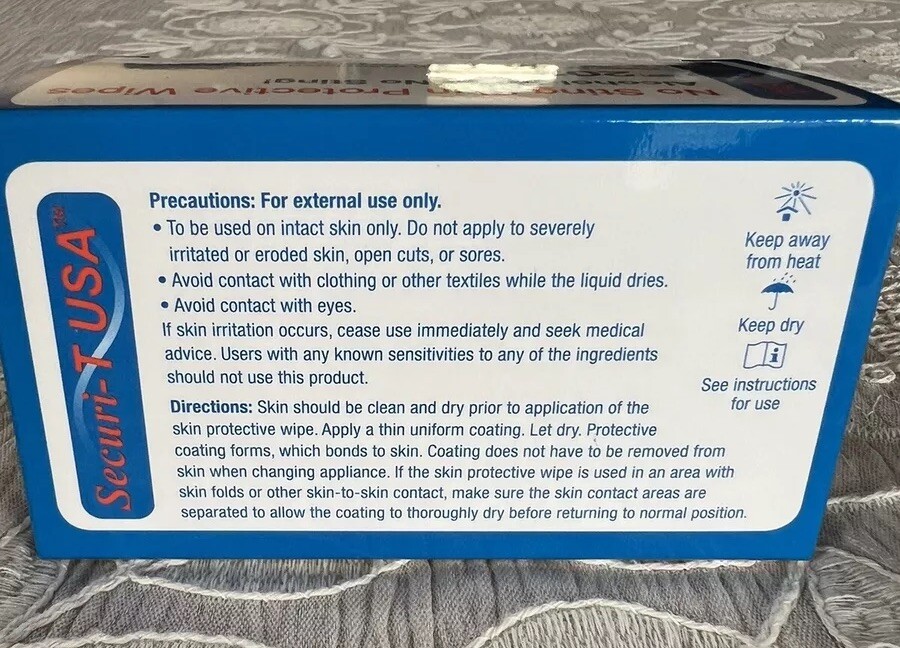 Security-T USA No Sting Skin Protective Wipes 50 Per Pack – Item #202400