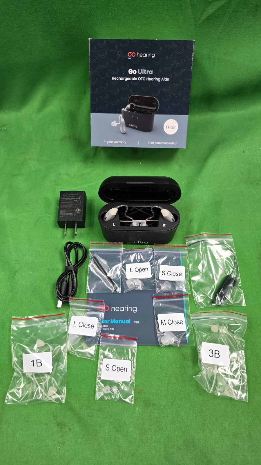GO HEARING | GO ULTRA | RECHARGEABLE OTC HEARING AIDS NEW (E2)