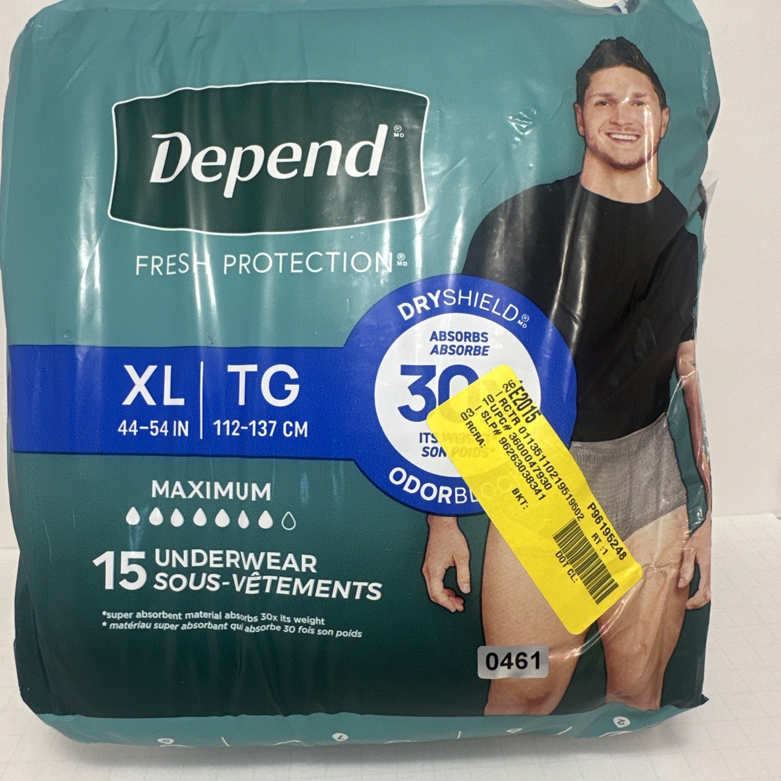 Depend Fresh Protection Adult Incontinence Underwear Men Disposable 15 ct XL Ope
