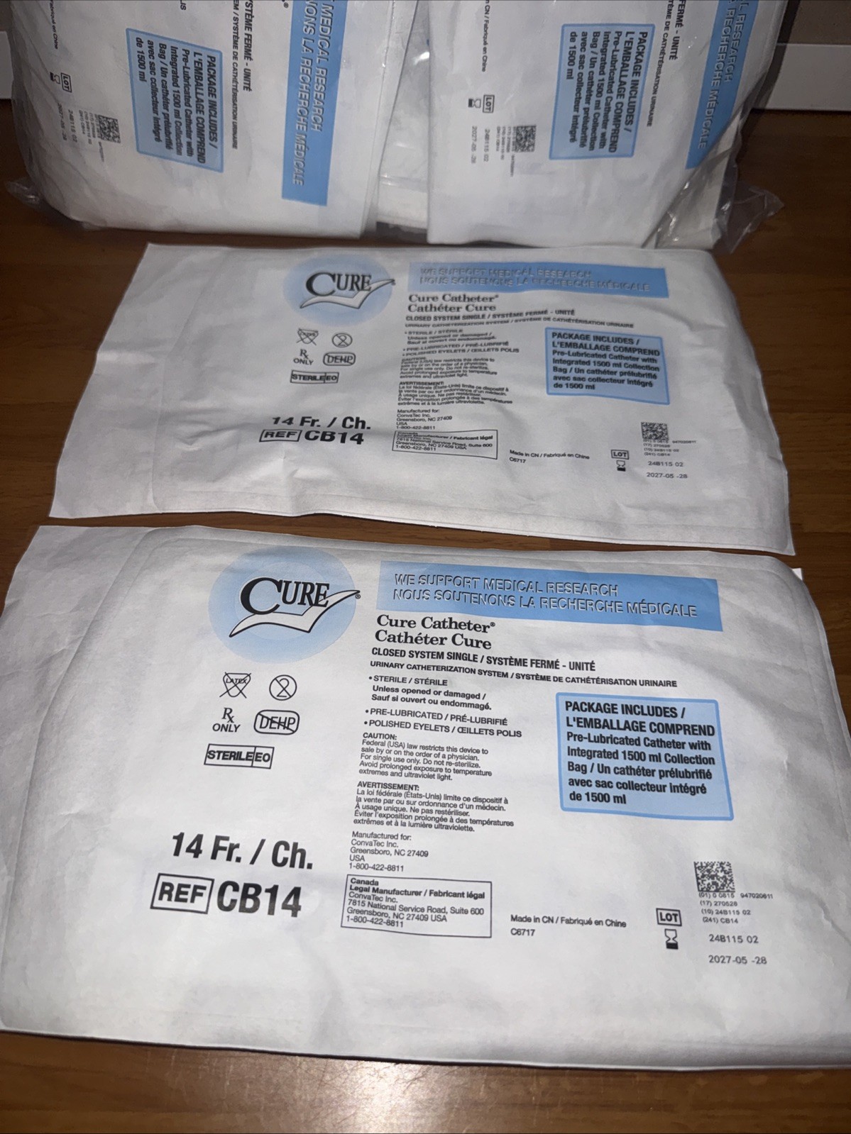 New Cure Cath Kit Model CB14 Open Box Of 40…Exp 2027-05-28