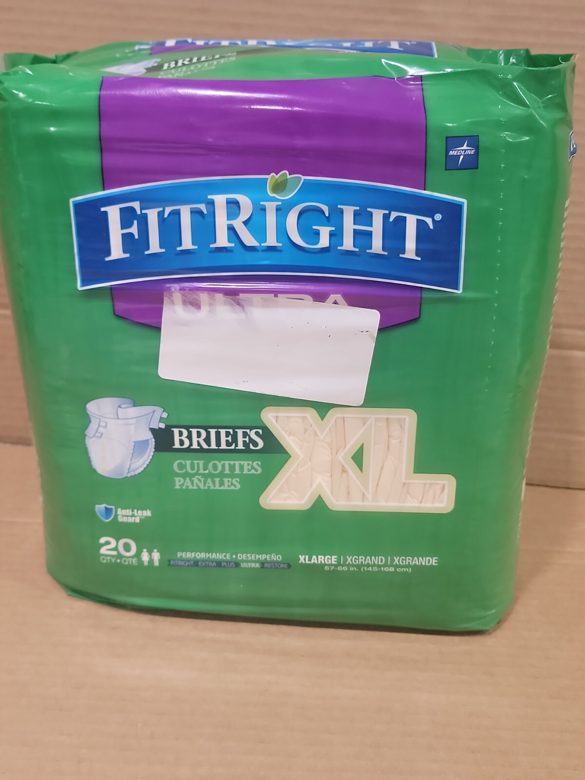 FitRight Ultra Briefs XL 57-66″ 20 Count