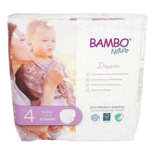 Baby Diapers Size 4 27 Count By Bambo Nature