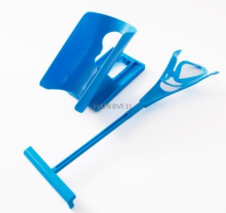 New Sock Slider Aid Blue Helper Kit Helps Put Socks On Off No Bending Shoe Horn