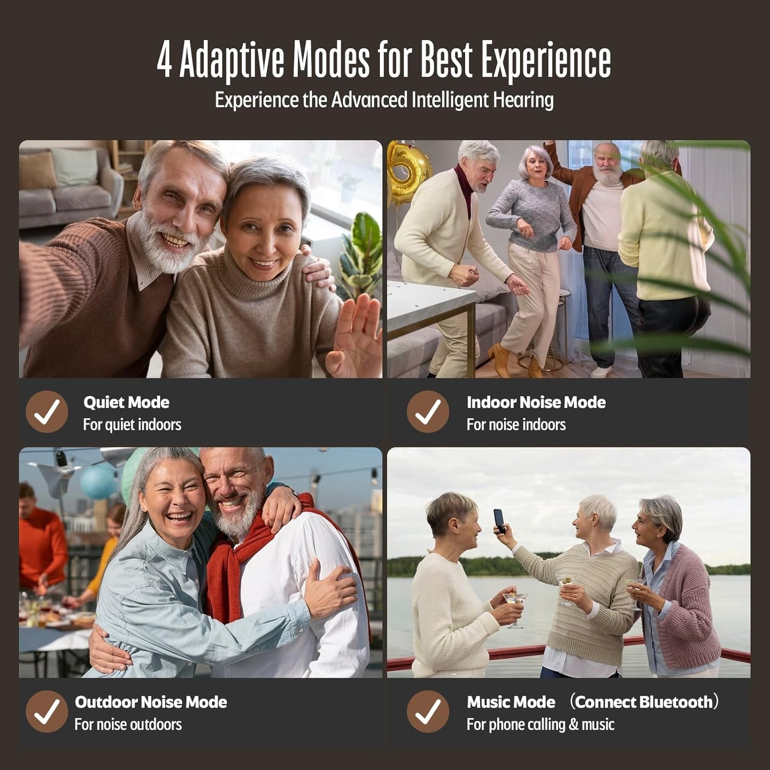 Rechargeable OTC Hearing Aids For Seniors Behind-Ear Noise Canceling ONSEMI Chip
