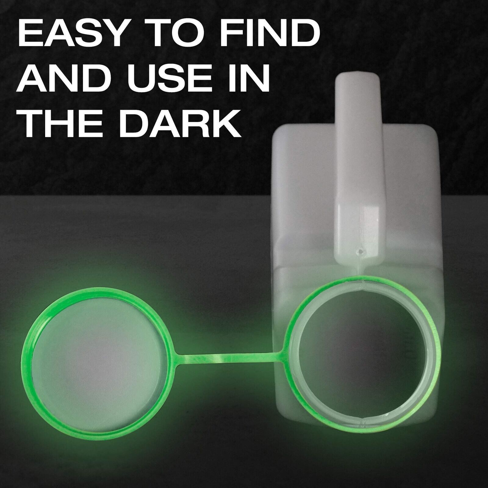 Urinals for Men Glow in The Dark Lid by JJ Care (2 Pack) – 32oz/1000mL