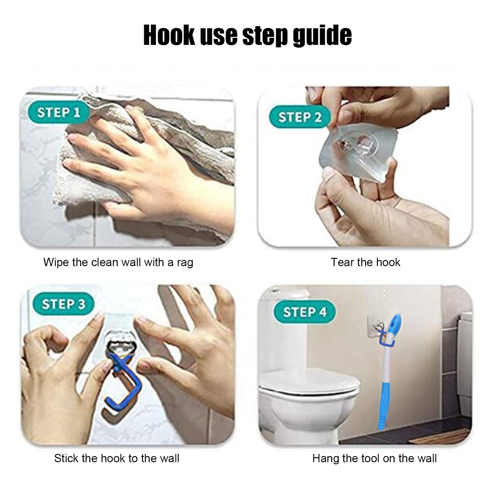 Folding Toilet Aid 20-41cm Wipe Wand Toilet Self Tissue Aid For Elderly Pregnacy