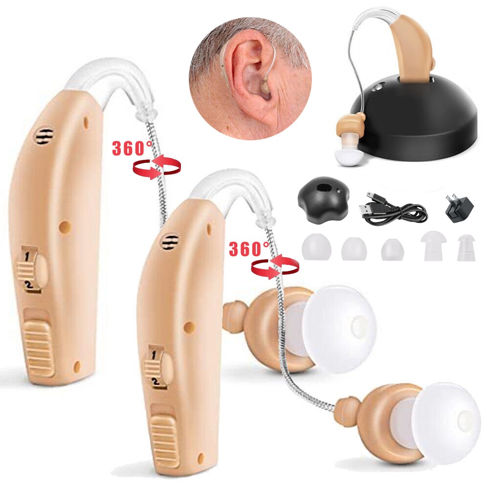 Hearing Aids for Seniors Rechargeable Hearing Aid Adults Elderly Sound Amplifier