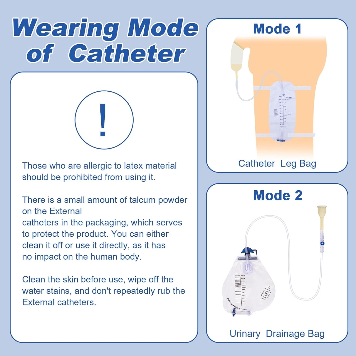 Latex Condom Catheters for Men 30mm External Male Urinary Catheter 20PCS