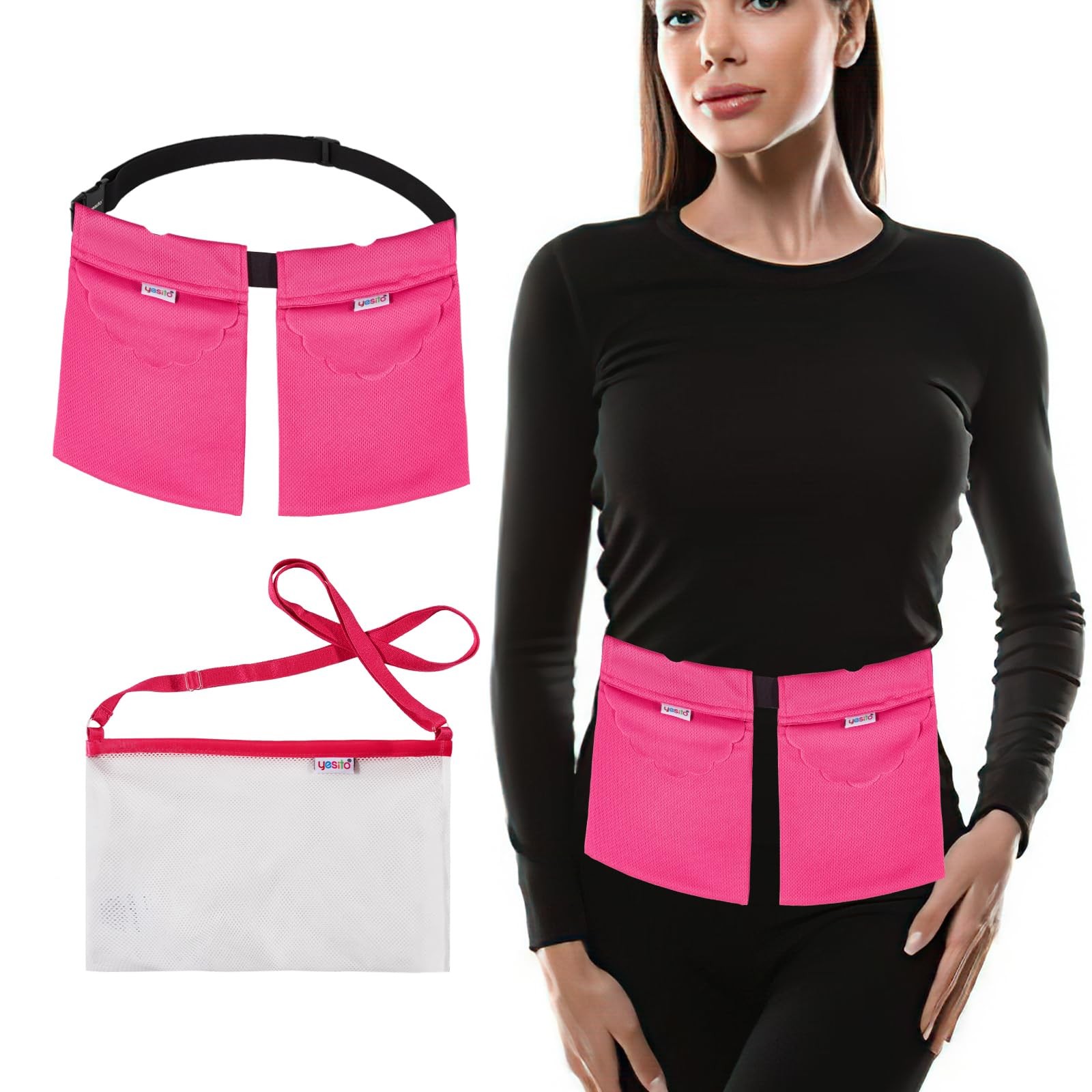 Mastectomy Drainage Pouch and Shower Support, Pink