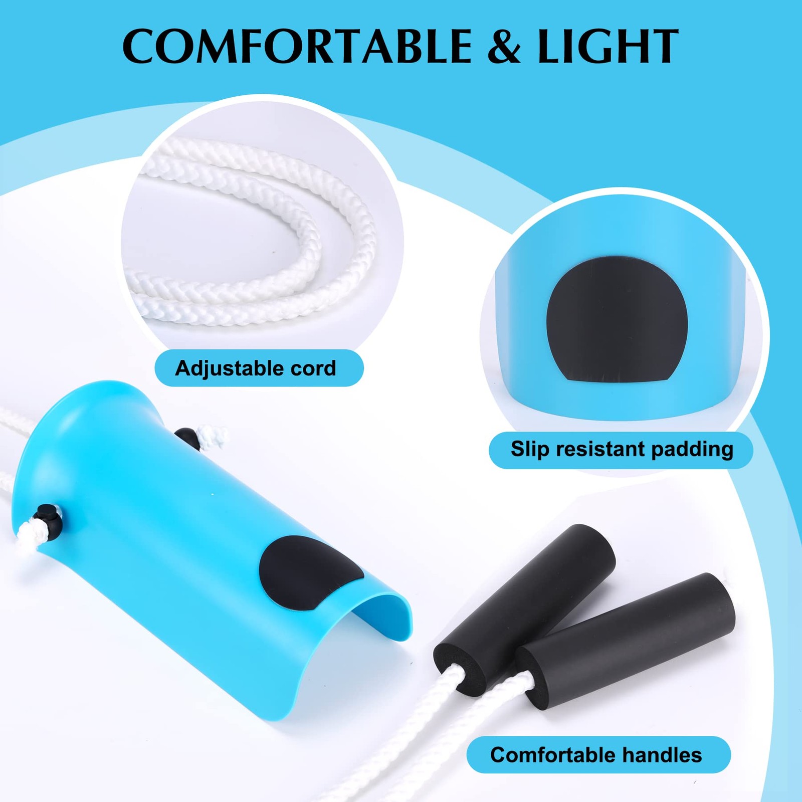 Sock Aid – Wide 3.93″ with Foam Handles, Aide Blue
