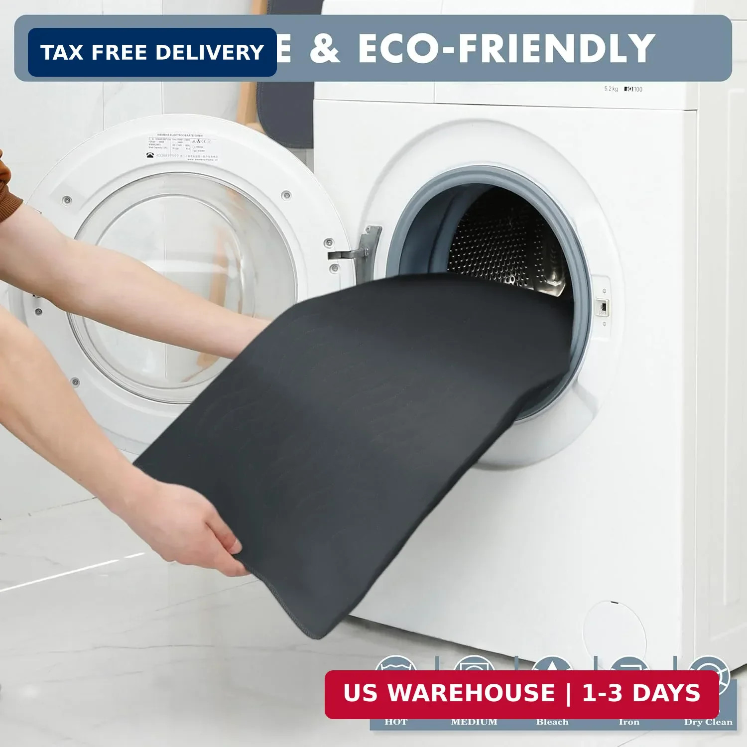 Bunlitent Washable Underpads, 36″ x 38″, 4 Pack, Grey, Heavy Absorbency Reusable