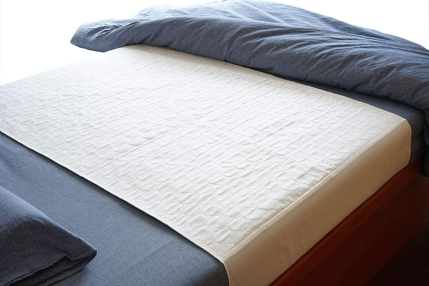 2-Pack Cotton Top-Layer Reusable Underpads Queen 34″x60″ Washable Bed Pads