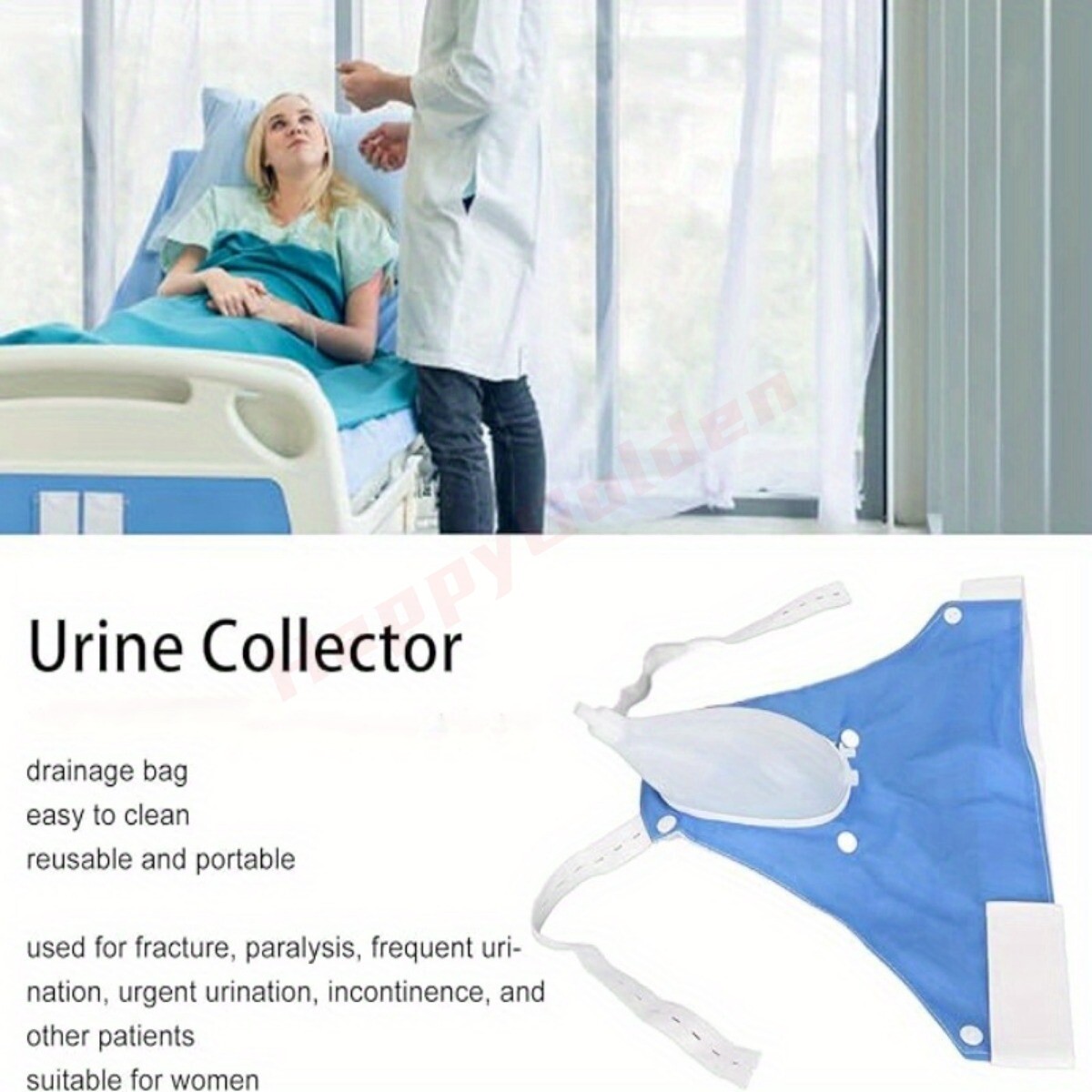 Portable Male Urinal Wearable Anti-Leakage Collection System Dual-Capacity Bags