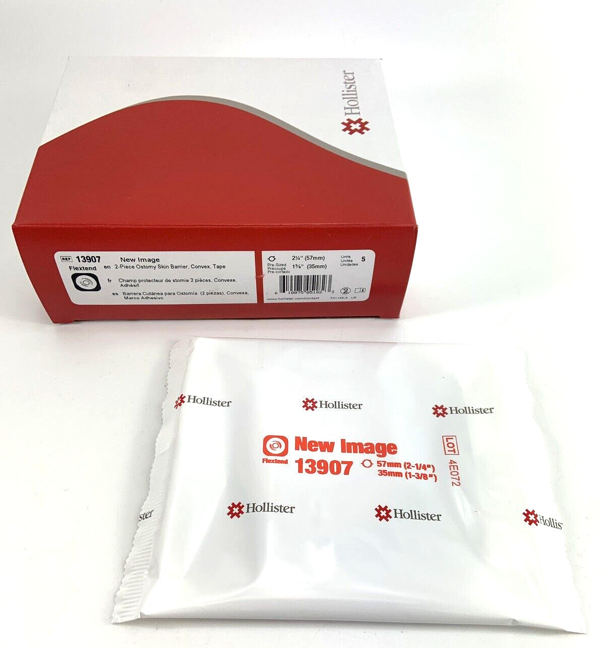 5 Ct Hollister 13907 New Image Flextend Skin Barriers 2-1/4″ Flange Exp 28-30