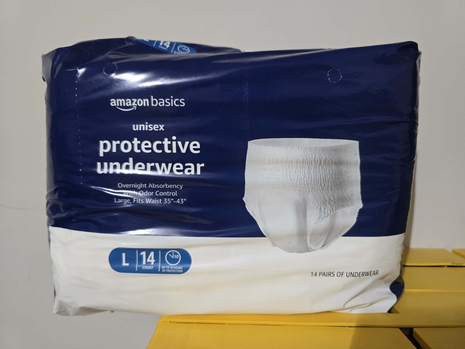 Amazon Basics Protective Underwear for Men & Women, Large 14 Count